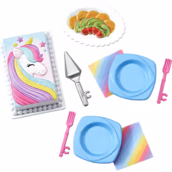 15 Piece Doll and House Accessory Set with Cake and Plates