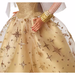 Barbie Signature Doll  2023 Holiday Collectible with Golden Gown & Light Brown Hair  Doll Stand & Displayable Packaging