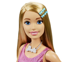 Barbie Large Doll, 28 Inches Tall, Blond Hair and Shimmery Pink Dress
