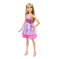 Barbie Large Doll, 28 Inches Tall, Blond Hair and Shimmery Pink Dress - Additional view 8