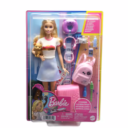 Barbie Dreamhouse Adventures Doll and Accessories, 'Malibu' Travel Set with Puppy and 10+ Pieces Including Working Suitcase - Additional view 8