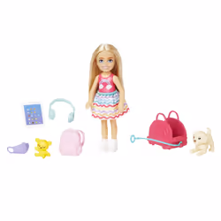 Barbie Dreamhouse Adventures Chelsea Doll and Accessories, Small Doll Travel Set with Puppy and 6 Pieces - Additional view 5