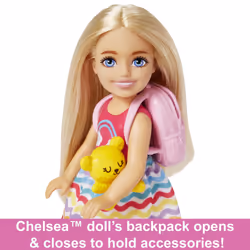 Barbie Dreamhouse Adventures Chelsea Doll and Accessories, Small Doll Travel Set with Puppy and 6 Pieces - Additional view 6