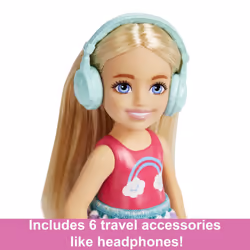 Barbie Dreamhouse Adventures Chelsea Doll and Accessories, Small Doll Travel Set with Puppy and 6 Pieces - Additional view 7
