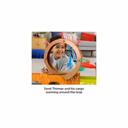 Fisher-Price Thomas & Friends Launch & Loop Maintenance Yard toy train and track set with motorized Thomas engine for ages 3 years and older
