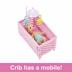 Barbie Skipper Babysitters Inc. Skipper Babysitters Playset with Skipper Doll, Baby Doll with Sleepy Eyes, Crib and Accessories - Additional view 5