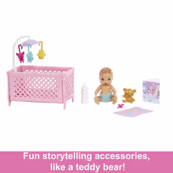 Barbie Skipper Babysitters Inc. Skipper Babysitters Playset with Skipper Doll, Baby Doll with Sleepy Eyes, Crib and Accessories - Additional view 6