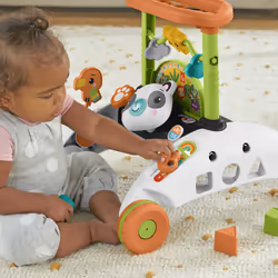 Fisher-Price 2-Sided Steady Speed Panda Walker, 6 month(s), 4 wheel(s), Multicolour