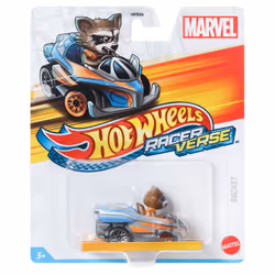 Hot Wheels Racer Verse RACERVERSE Rocket Raccoon Vehicle, Racing vehicle, 3 yr(s), Plastic, Multicolour