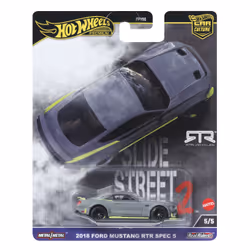 Hot Wheels Car Culture Circuit Legend 2018 Ford Mustang RTR Spec 5, Car, 3 yr(s), Metal, Green, Grey