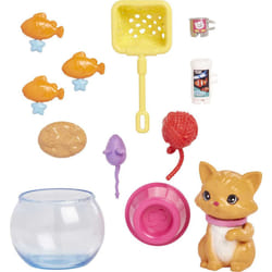 Barbie Pets and Accessories  Interactive Kitty Playset with Moving Paw