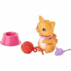 Barbie Pets and Accessories  Interactive Kitty Playset with Moving Paw