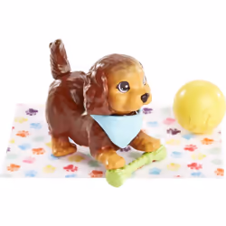 Barbie Pets and Accessories  Interactive Wagging & Nodding Puppy Playset with Pet Bed  11 Total Animal-Themed Pieces
