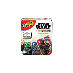 UNO Star Wars The Mandalorian in Storage Tin, Themed Deck & Special Rule, Gift for Kid, Adult & Family Game Nights, Ages 7 Years Old & Up [Amazon