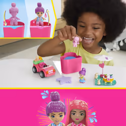 MEGA Barbie Color Reveal Convertible Road Trip, Building set, 4 yr(s), Plastic, 66 pc(s), 210 g