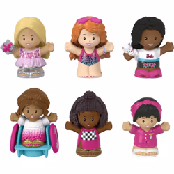 Fisher-Price Little People Barbie Toddler Toys Figure 6 Pack for Presc