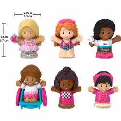 Fisher-Price Little People Barbie Toddler Toys Figure 6 Pack for Presc