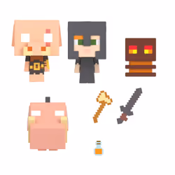Minecraft NETHER FIRE BATTLE STORY PACK Figures, 6 yr(s), Minecraft, Multicolour, Plastic
