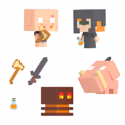 Minecraft NETHER FIRE BATTLE STORY PACK Figures