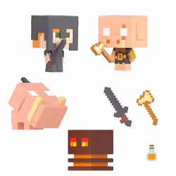Minecraft NETHER FIRE BATTLE STORY PACK Figures