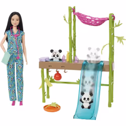 Barbie PANDA CARE & RESCUE Doll & Playset, Fashion doll, Female, 3 yr(s), Girl, 304.8 mm, 100 g