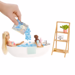 Barbie Fashionistas Doll & Bathtub Playset, Blonde, Confetti Soap & Accessories, Fashion doll, Female, 3 yr(s), Girl, 118 mm, ...