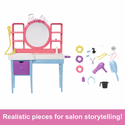 Barbie Totally Hair Doll and Hair Salon Playset, Color-Change Hair - Additional view 6