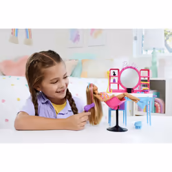 Barbie Totally Hair Doll and Hair Salon Playset, Color-Change Hair - Additional view 8