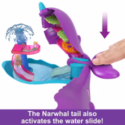 Polly Pocket SPARKLE COVE ADVENTURE NARWHAL ADVENTURER Boat - Additional view 6