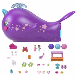 Polly Pocket SPARKLE COVE ADVENTURE NARWHAL ADVENTURER Boat - Additional view 8