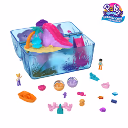 Polly Pocket SPARKLE COVE ADVENTURE ISLAND TREASURE CHEST, Action/Adventure, 4 yr(s), Multicolour, Plastic
