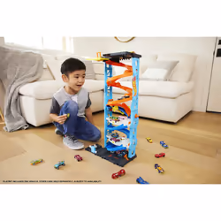 Hot Wheels City Transforming Race Tower Playset, Track Set with 1 Toy Car - Additional view 6