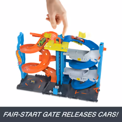 Hot Wheels City Transforming Race Tower Playset, Track Set with 1 Toy Car - Additional view 7