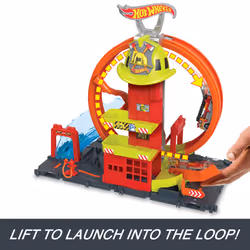 Hot Wheels City Super Loop Fire Station Playset, Track Set with 1 Toy Car - Additional view 4