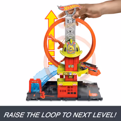 Hot Wheels City Super Loop Fire Station Playset, Track Set with 1 Toy Car - Additional view 5