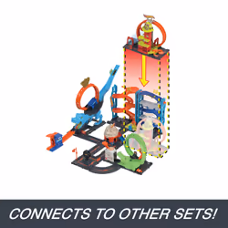 Hot Wheels City Super Loop Fire Station Playset, Track Set with 1 Toy Car - Additional view 7