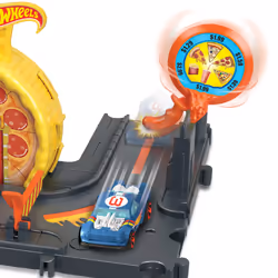 Hot Wheels City Track Set with 1 Car, Pizza Shop Playset - Additional view 5