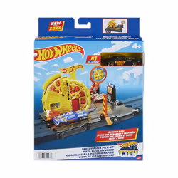 Hot Wheels City Track Set with 1 Car, Pizza Shop Playset - Additional view 6