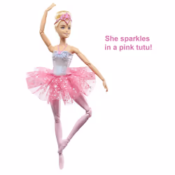 Barbie Dreamtopia Twinkle Lights Ballerina Doll, Blonde with Light-Up Feature Wearing Headband & Tutu - Additional view 6
