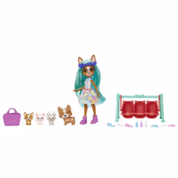 Enchantimals Baby Best Friends CRIZIA CORGI & SHOW Doll, Fashion doll, Female, 4 yr(s), Boy/Girl, 65 mm, Multicolour