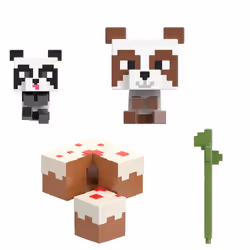 Minecraft MOB HEAD MMINIS PANDA PLAYHOUSE Playset