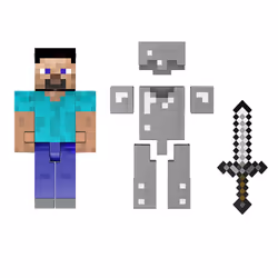 Minecraft DIAMOND LEVEL Steve, 6 yr(s), Minecraft, Multicolour, Plastic