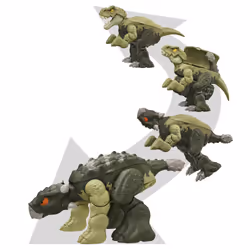 Jurassic World FIERCE CHANGERS DOUBLE DANGER Tyrannosaurus Rex & Ankylosaurus