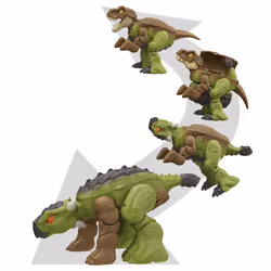 Jurassic World FIERCE CHANGERS DOUBLE DANGER Tyrannosaurus Rex & Ankylosaurus