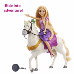 Mattel Disney Princess Rapunzel Doll and Maximus Horse Set with Accessories, Saddle with Doll Clip - Additional view 6