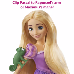 Mattel Disney Princess Rapunzel Doll and Maximus Horse Set with Accessories, Saddle with Doll Clip - Additional view 7