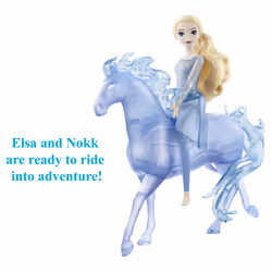 Mattel Disney Frozen Elsa Fashion Doll and Horse-Shaped Water Nokk Figure Inspired by Disney’s Frozen 2