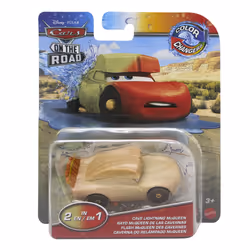 Disney Pixar Cars Disney and Pixar Cars On The Road Color Changers Cave Lightning McQueen, Car, 3 yr(s), Yellow