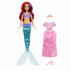 Mattel Disney Princess Mermaid to Princess Ariel, Fashion doll, Female, 3 yr(s), Boy/Girl, 200 mm, 150 kg