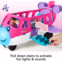 Fisher-Price Little People Barbie Toddler Toy Little Dream Plane with Lights Music & Figures for Pretend Play Ages 18+ Months